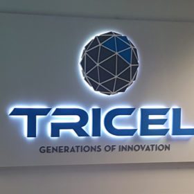 Tricel LED Lit Reception Sign