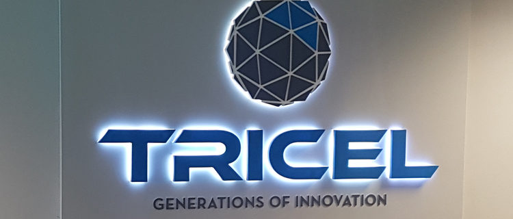 Tricel LED Lit Reception Sign