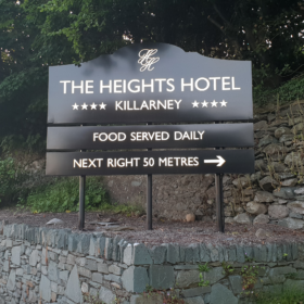 Killarney Heights LED lit sign (by day)
